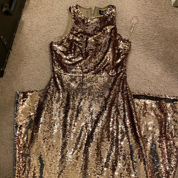 Sequin rose gold maxi dress - Picture 2 of 2